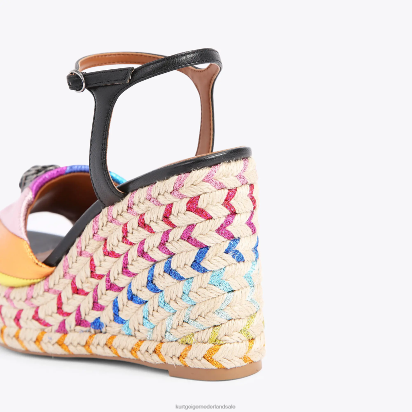 vrouwen Kurt Geiger N206R220 london kensington 105 espadrille zwarte combinatie | schoenen