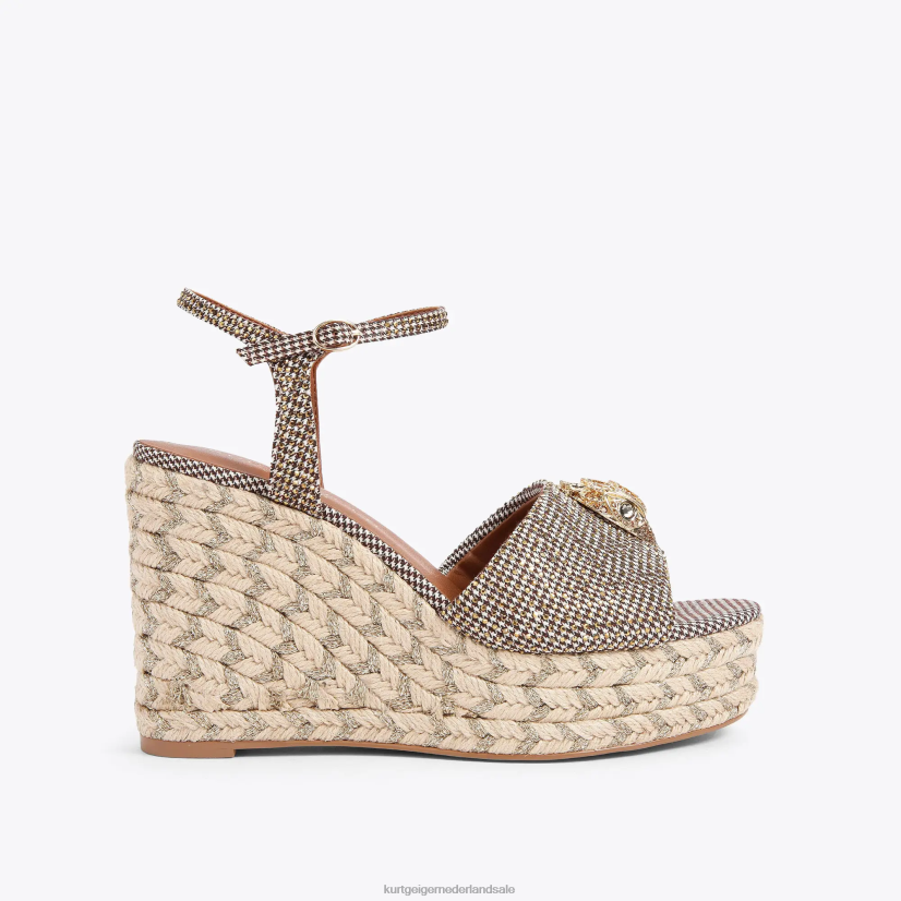 vrouwen Kurt Geiger N206R435 london kensington 105 espadrille beige | schoenen