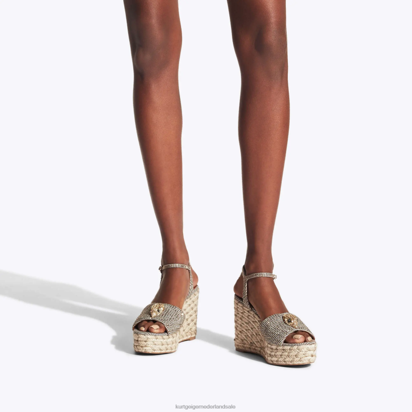 vrouwen Kurt Geiger N206R435 london kensington 105 espadrille beige | schoenen