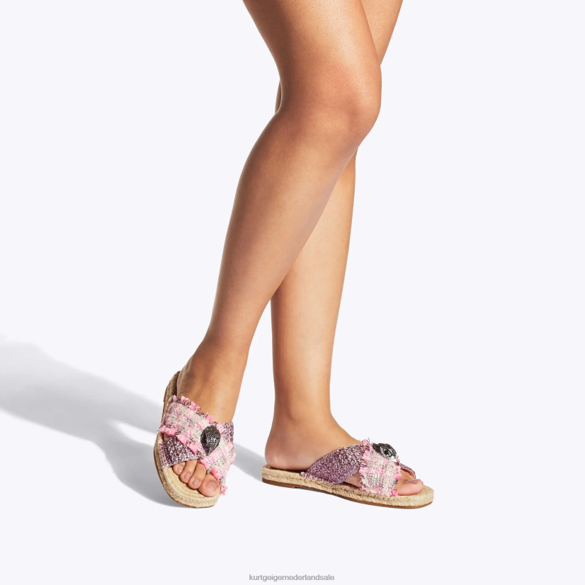 vrouwen Kurt Geiger N206R443 Londen Kensington-espadrille roze combinatie | schoenen