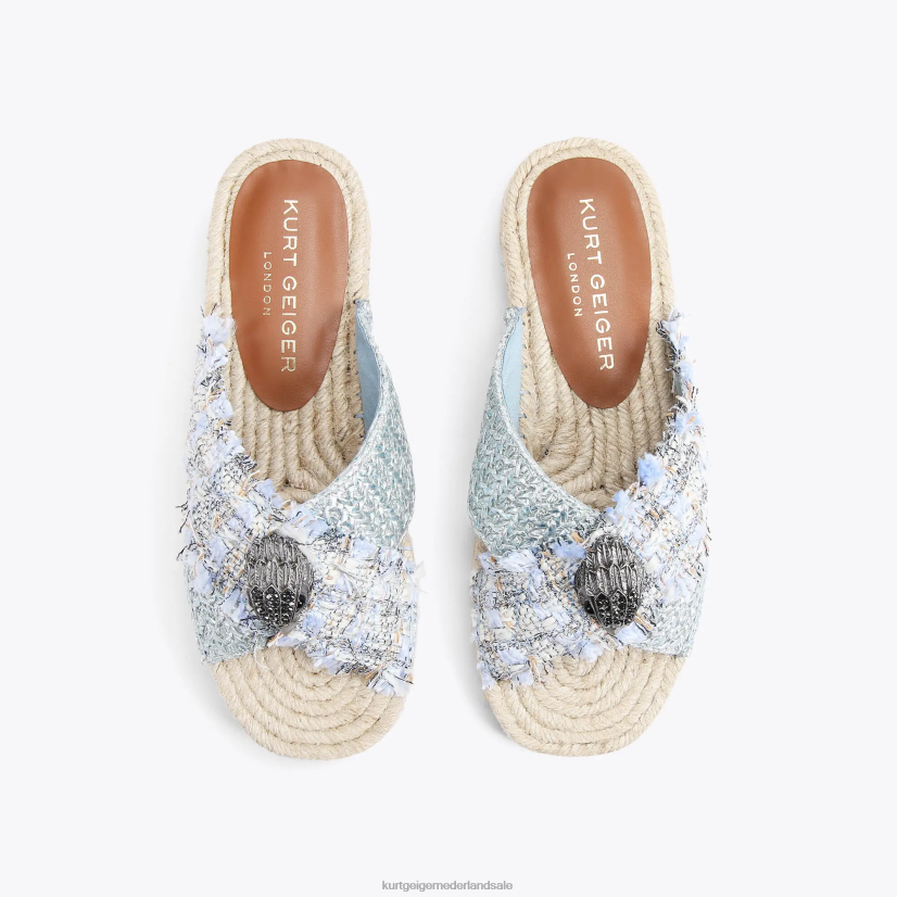 vrouwen Kurt Geiger N206R444 Londen Kensington-espadrille lichtblauw | schoenen