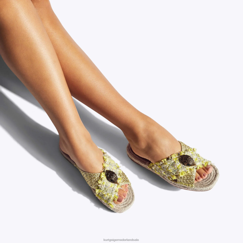 vrouwen Kurt Geiger N206R445 Londen Kensington-espadrille geel | schoenen