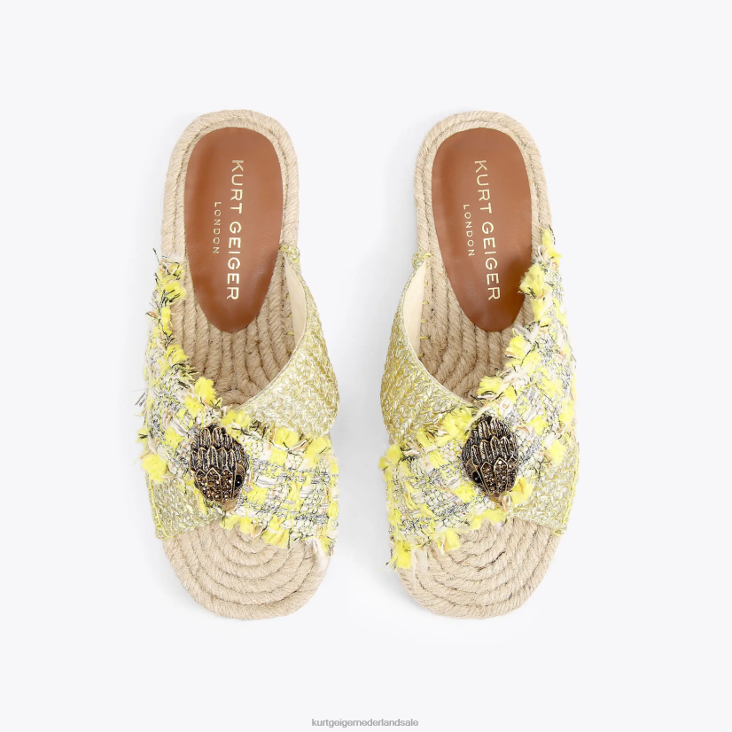 vrouwen Kurt Geiger N206R445 Londen Kensington-espadrille geel | schoenen