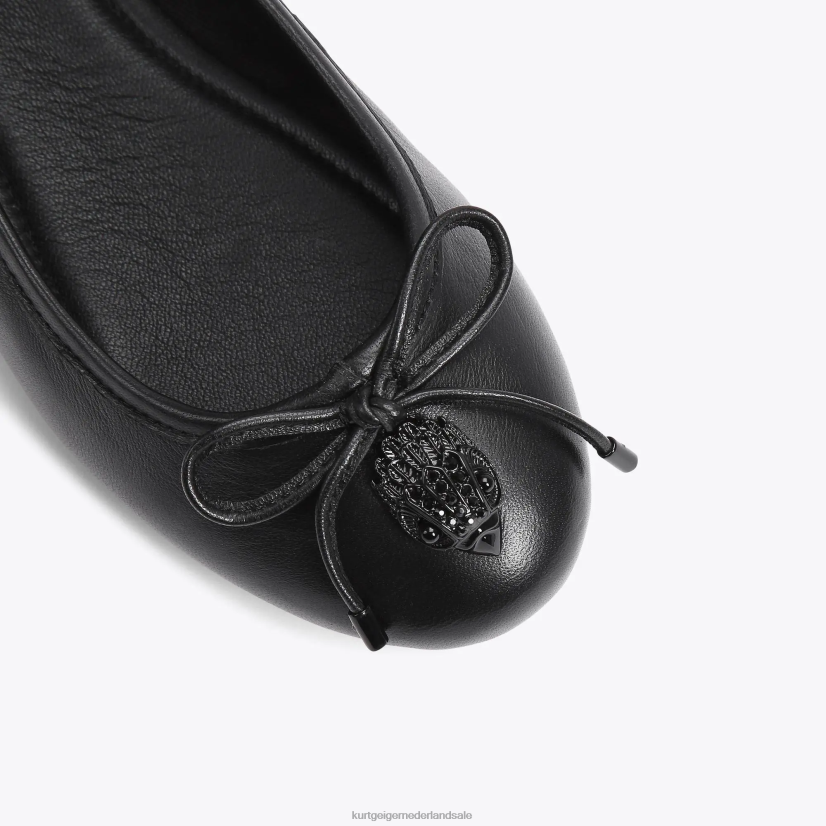 vrouwen Kurt Geiger N206R356 Londen Eagle-ballerina zwart | schoenen