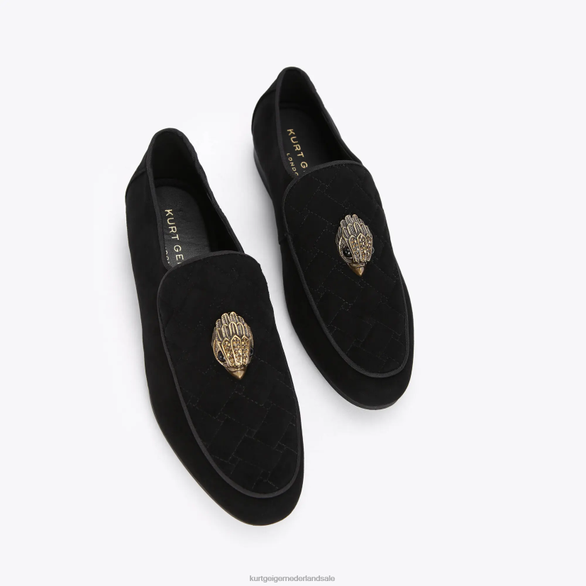 vrouwen Kurt Geiger N206R357 London Holly Eagle-loafer zwart | schoenen