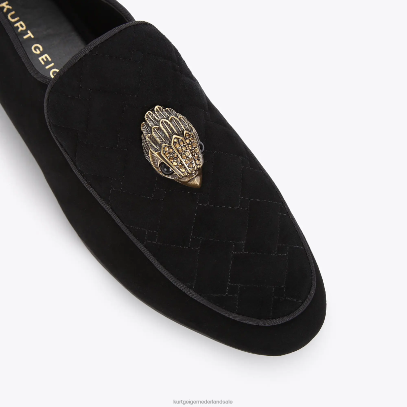 vrouwen Kurt Geiger N206R357 London Holly Eagle-loafer zwart | schoenen