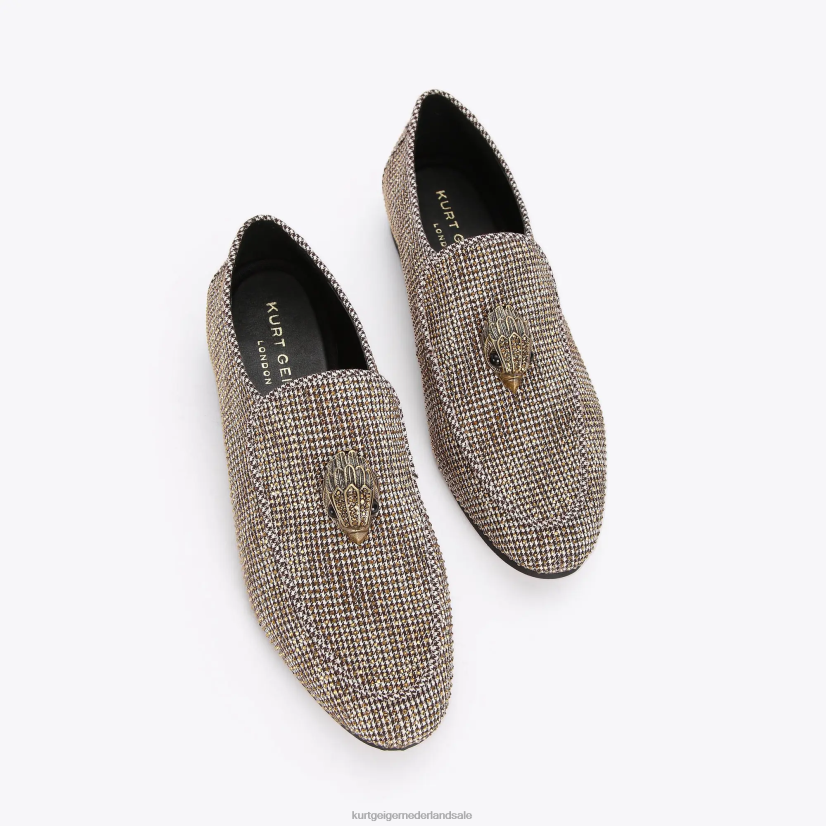 vrouwen Kurt Geiger N206R378 London Holly Eagle-loafer beige | schoenen