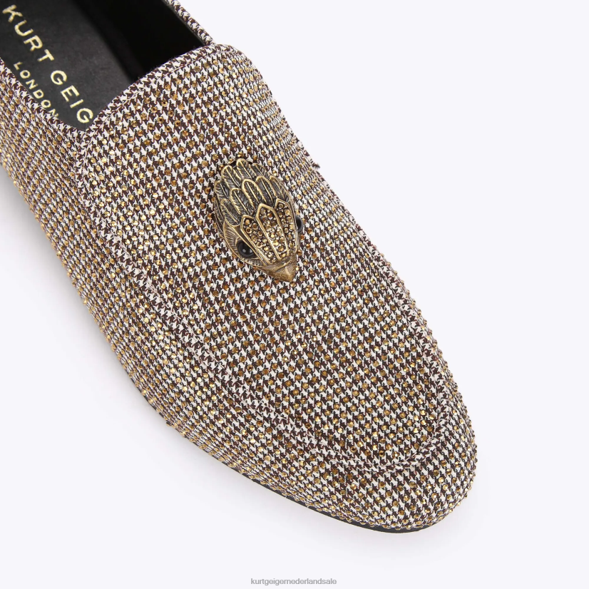 vrouwen Kurt Geiger N206R378 London Holly Eagle-loafer beige | schoenen