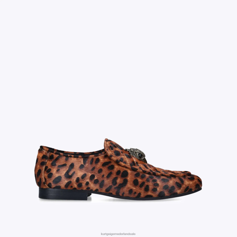 vrouwen Kurt Geiger N206R382 London Holly Eagle-loafer midden bruin | schoenen