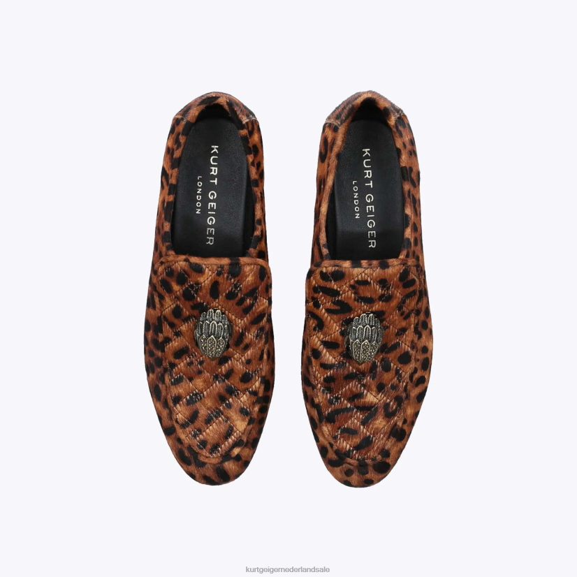 vrouwen Kurt Geiger N206R382 London Holly Eagle-loafer midden bruin | schoenen
