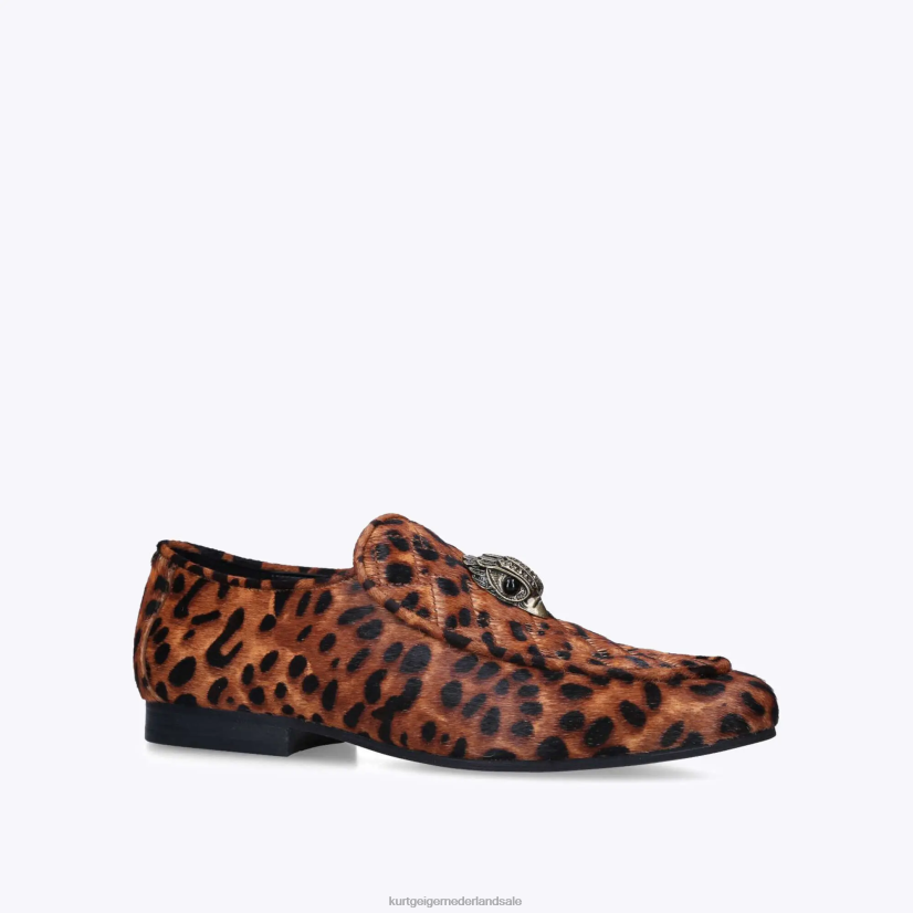 vrouwen Kurt Geiger N206R382 London Holly Eagle-loafer midden bruin | schoenen