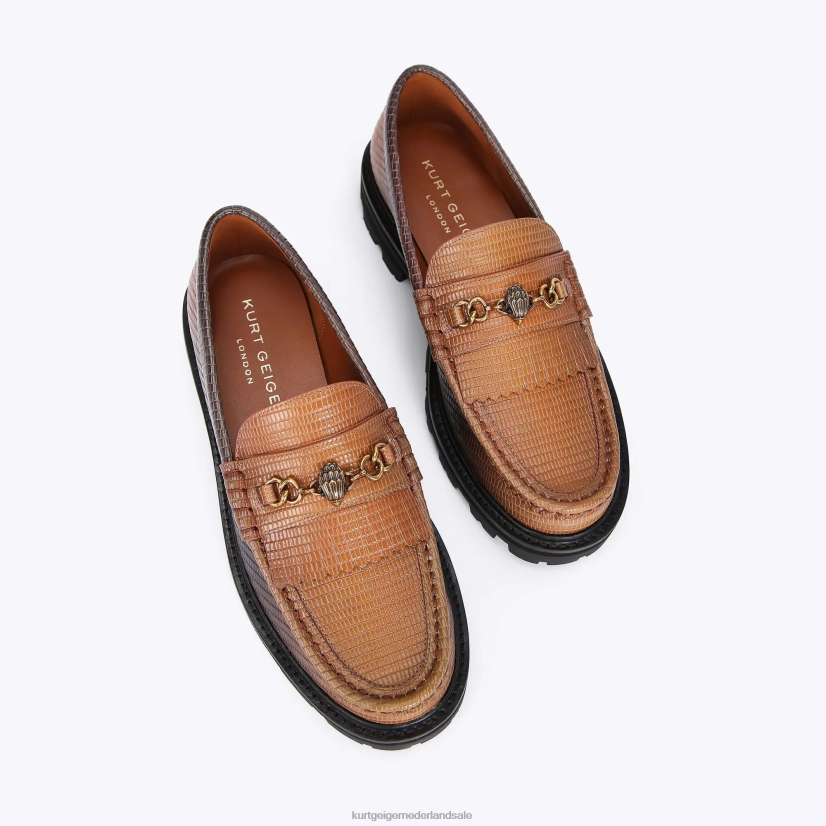 vrouwen Kurt Geiger N206R394 Londen Carnaby dikke loafer midden bruin | schoenen
