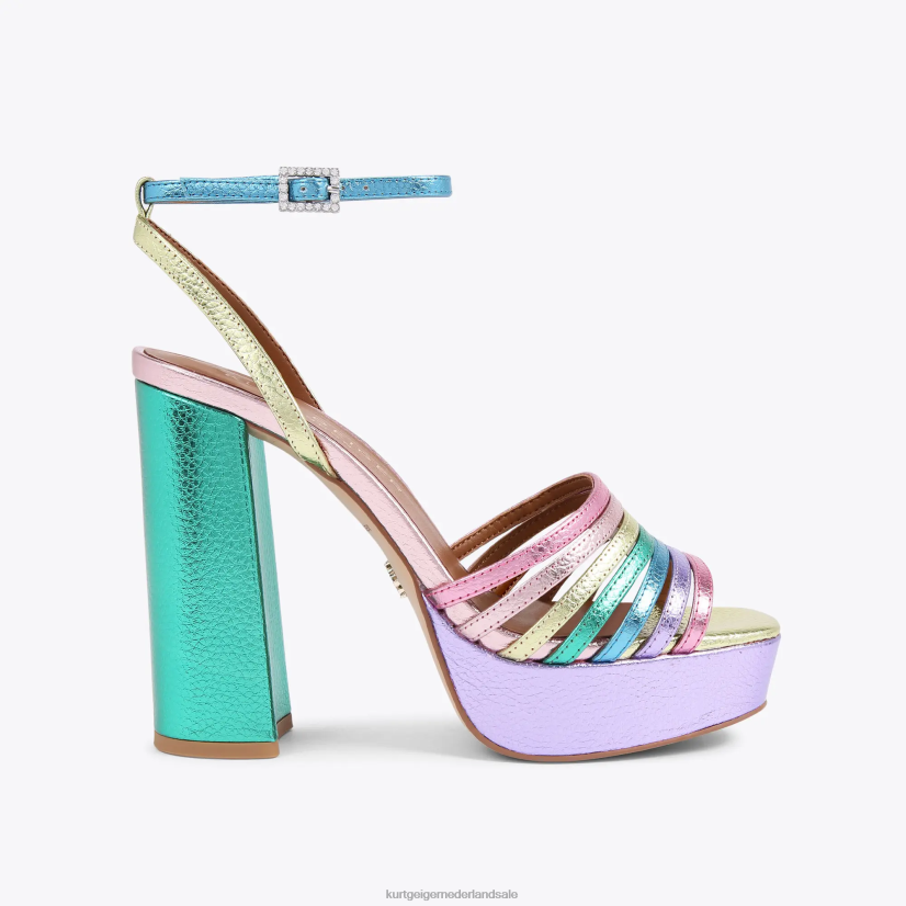vrouwen Kurt Geiger N206R176 London pierra platform sandaal metalen combinatie | schoenen