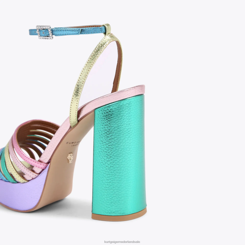 vrouwen Kurt Geiger N206R176 London pierra platform sandaal metalen combinatie | schoenen