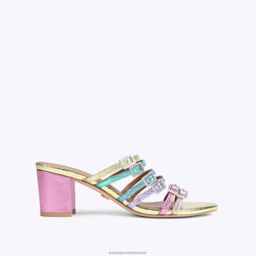 vrouwen Kurt Geiger N206R192 Londen pierra blokmuilezel metalen combinatie | schoenen