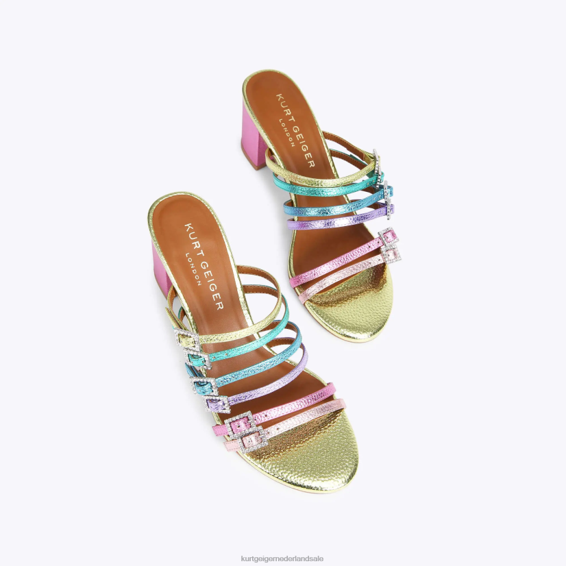 vrouwen Kurt Geiger N206R192 Londen pierra blokmuilezel metalen combinatie | schoenen