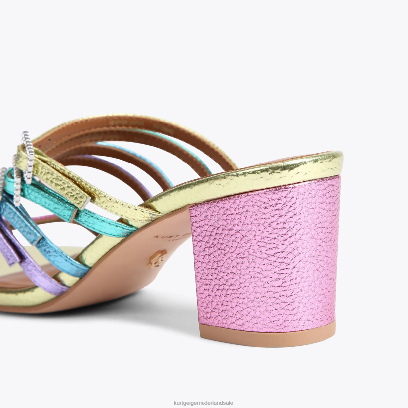 vrouwen Kurt Geiger N206R192 Londen pierra blokmuilezel metalen combinatie | schoenen