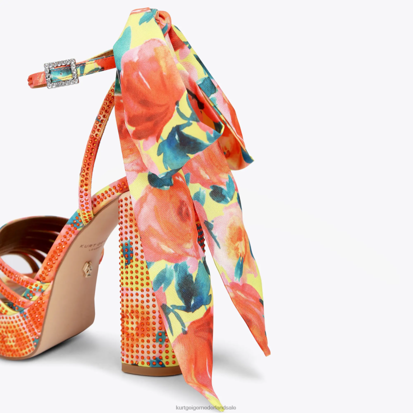 vrouwen Kurt Geiger N206R288 London pierra platform met enkelbandje oranje | schoenen