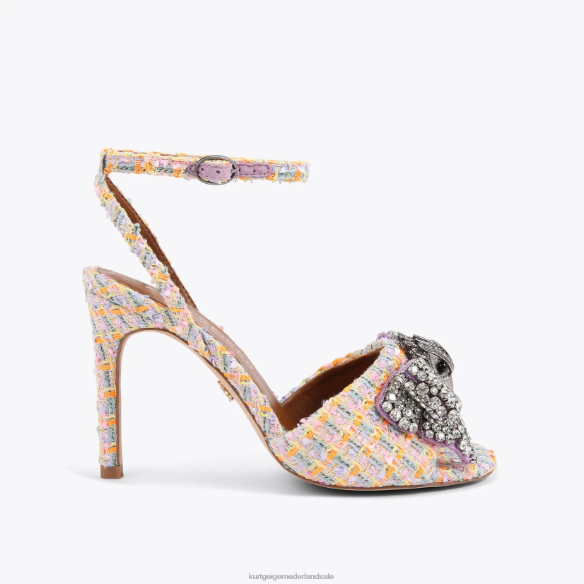 vrouwen Kurt Geiger N206R289 London kensington sandaal met strik oranje | schoenen