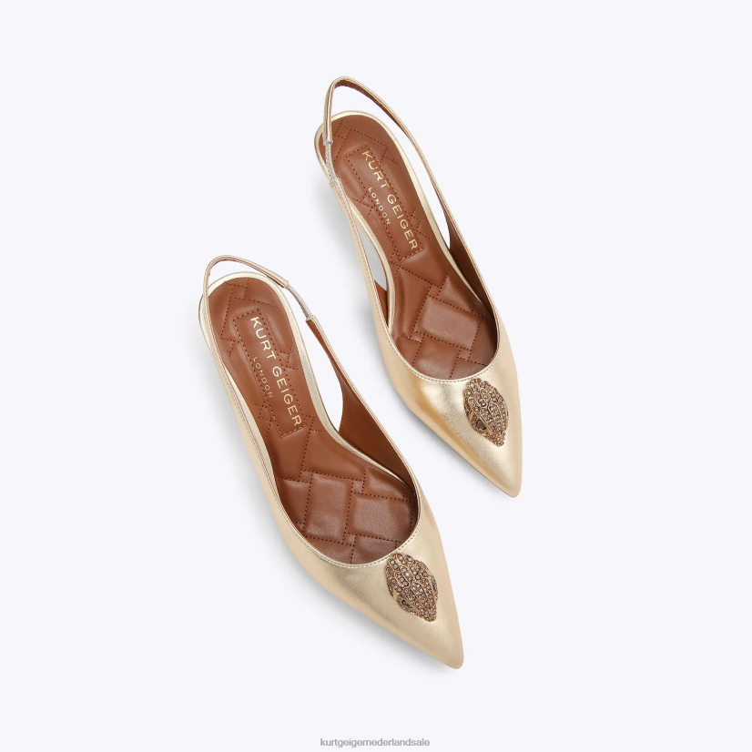 vrouwen Kurt Geiger N206R332 londen belgravia slingback goud | schoenen