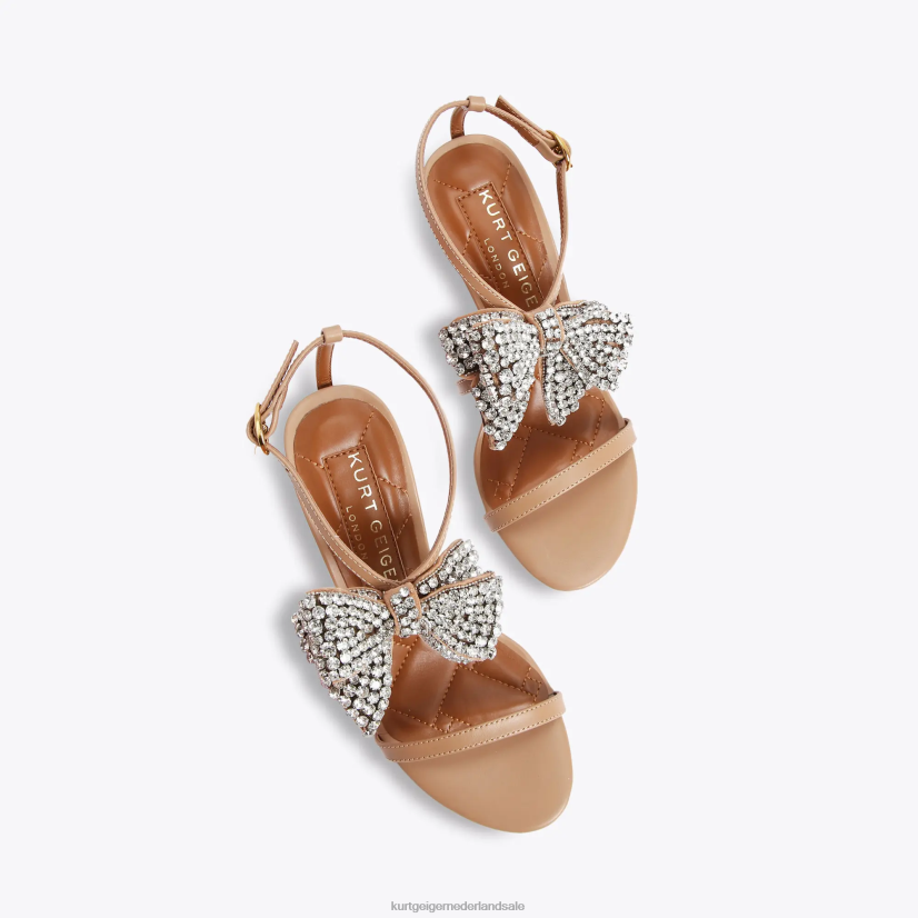 vrouwen Kurt Geiger N206R336 Londen bromley strik sandaal 95 kameel | schoenen