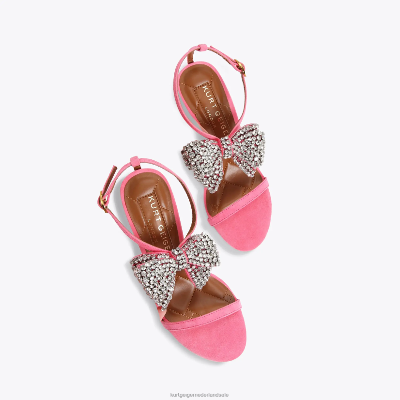 vrouwen Kurt Geiger N206R337 Londen bromley strik sandaal 95 roze | schoenen