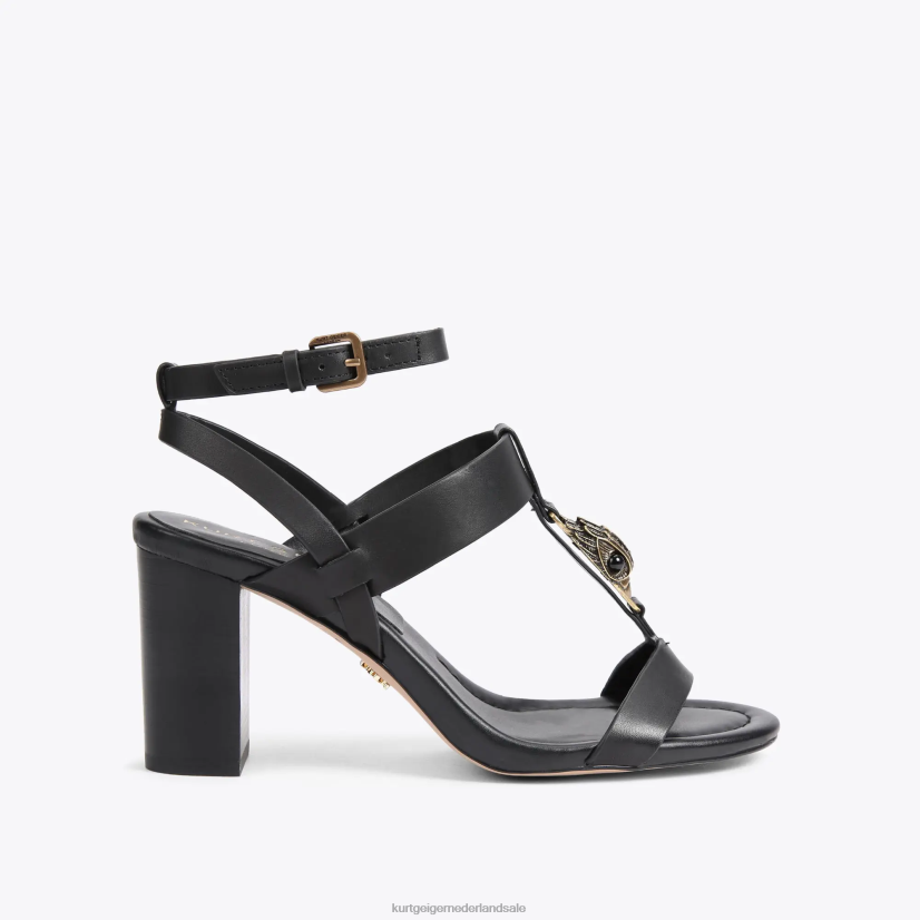 vrouwen Kurt Geiger N206R338 Londen Hampton T-bar blok zwart | schoenen