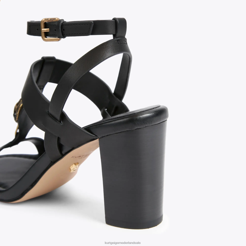 vrouwen Kurt Geiger N206R338 Londen Hampton T-bar blok zwart | schoenen