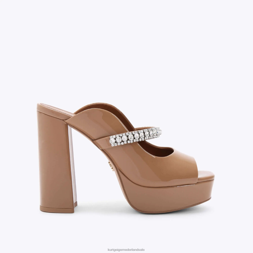 vrouwen Kurt Geiger N206R341 londen duke platform peep toe kameel | schoenen