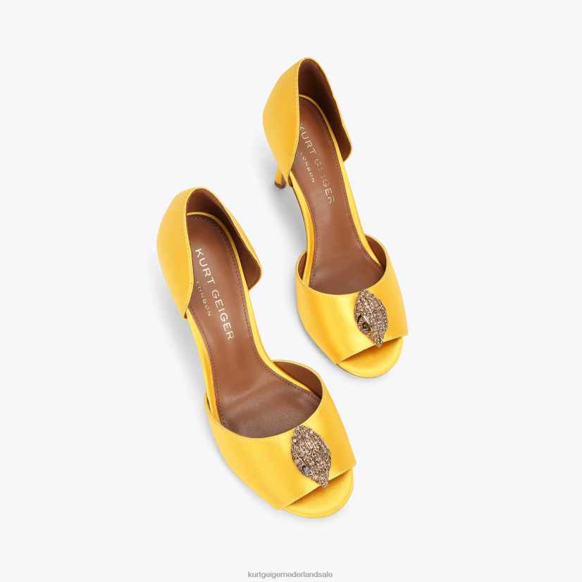 vrouwen Kurt Geiger N206R343 Londen Kensington d'Orsay geel | schoenen