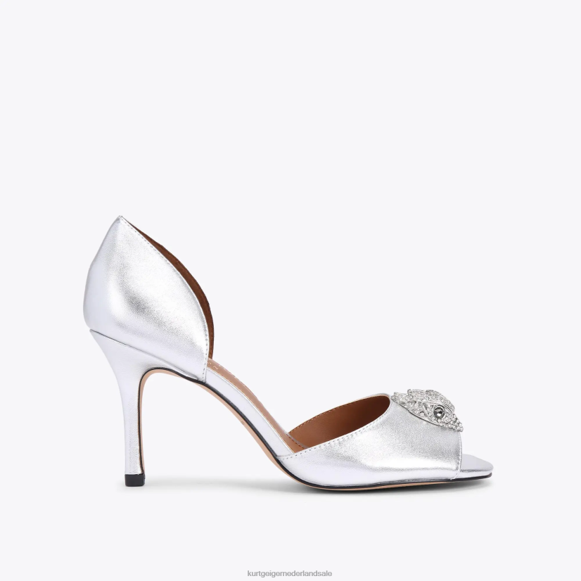 vrouwen Kurt Geiger N206R345 Londen Kensington d'Orsay zilver | schoenen
