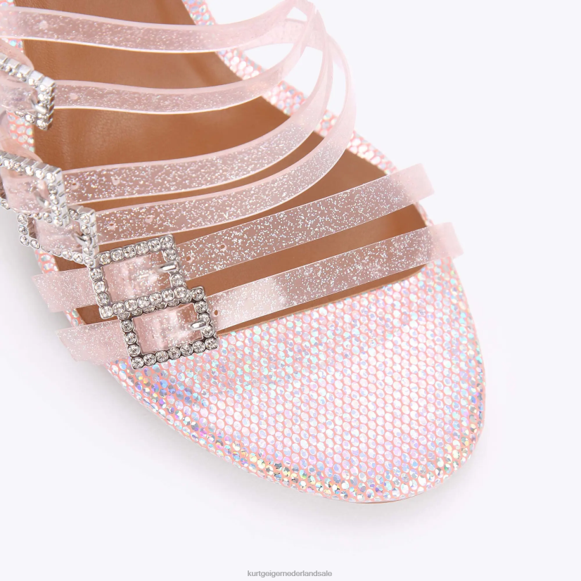 vrouwen Kurt Geiger N206R380 Londen pierra vinyl muilezel bleekroze | schoenen