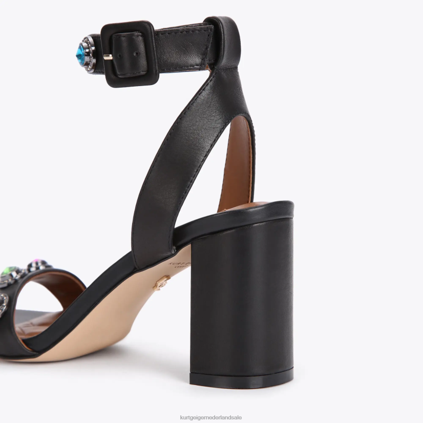 vrouwen Kurt Geiger N206R381 Londen Octavia bloksandaal zwarte combinatie | schoenen