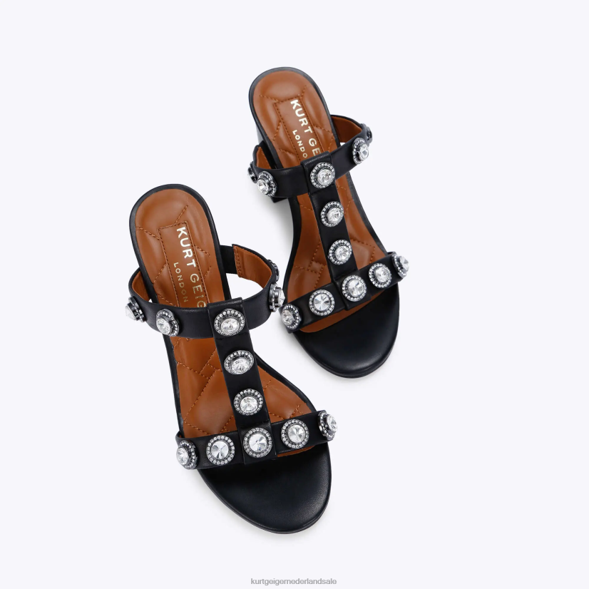 vrouwen Kurt Geiger N206R392 Londen Octavia bloksandaal zwart | schoenen