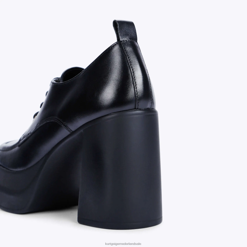 vrouwen Kurt Geiger N206R404 London stampte veterschoenen met hak zwart | schoenen