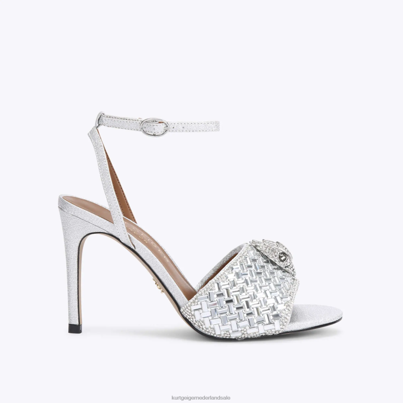 vrouwen Kurt Geiger N206R412 Londen kensington sandaal zilveren combinatie | schoenen