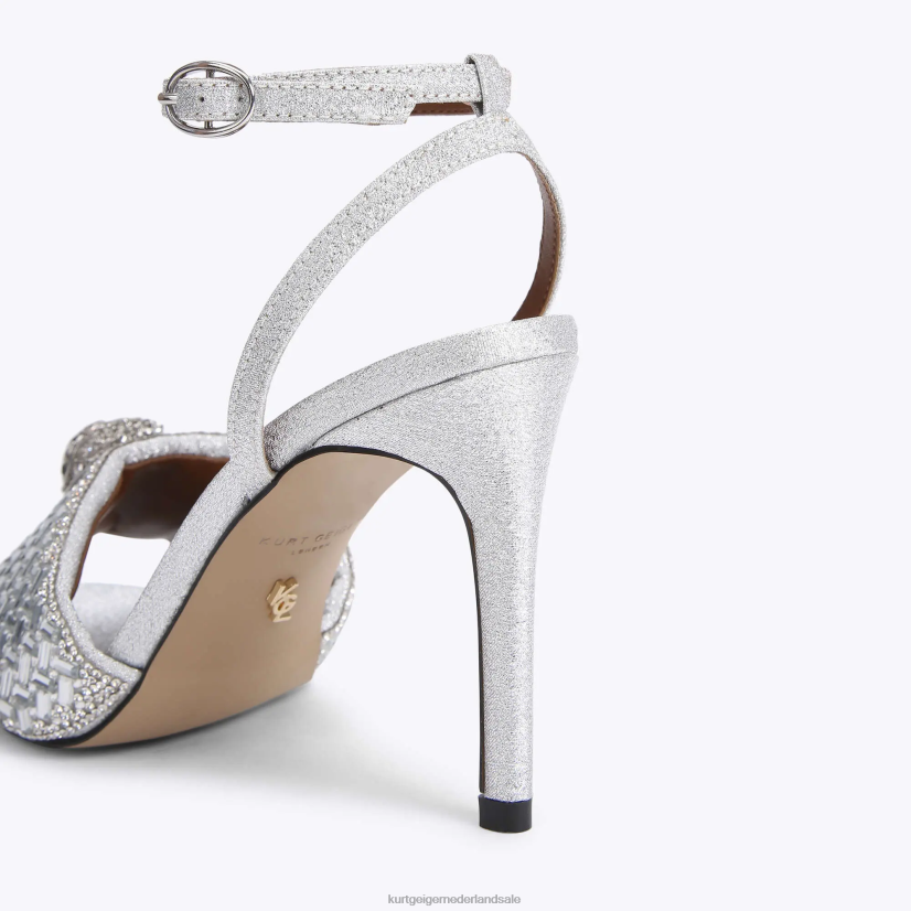 vrouwen Kurt Geiger N206R412 Londen kensington sandaal zilveren combinatie | schoenen