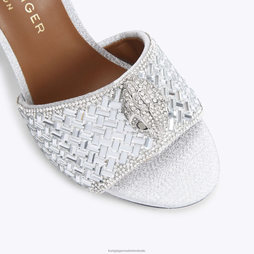 vrouwen Kurt Geiger N206R412 Londen kensington sandaal zilveren combinatie | schoenen