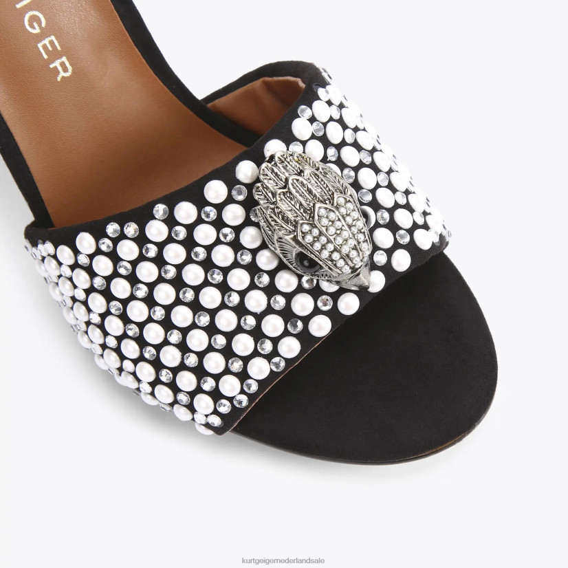 vrouwen Kurt Geiger N206R420 Londen kensington sandaal zwart wit | schoenen