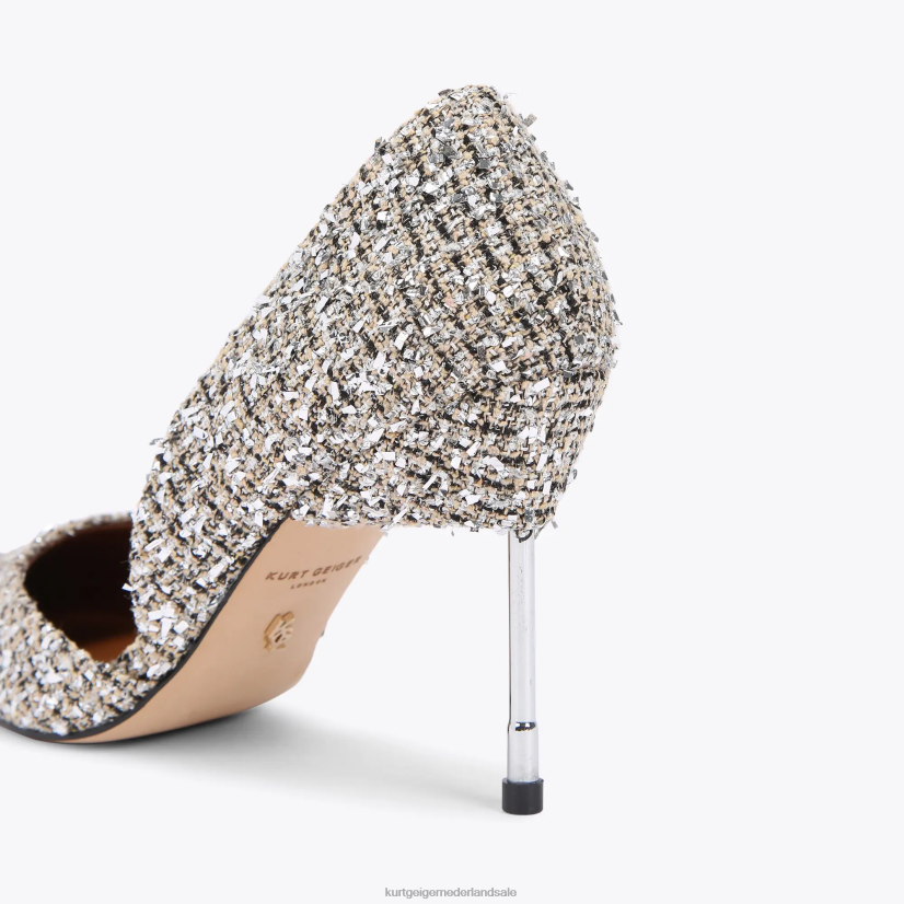 vrouwen Kurt Geiger N206R421 Londense obligatie 90 zilveren combinatie | schoenen