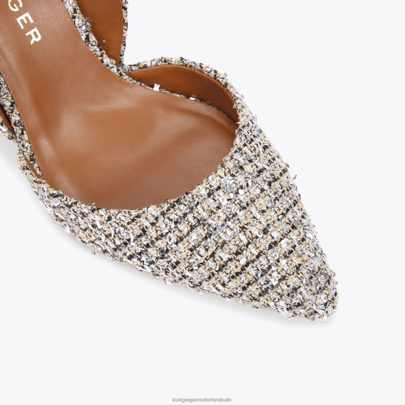 vrouwen Kurt Geiger N206R421 Londense obligatie 90 zilveren combinatie | schoenen