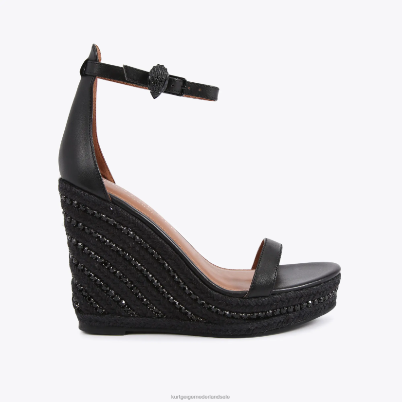 vrouwen Kurt Geiger N206R437 Londen Shoreditch-wig zwart | schoenen
