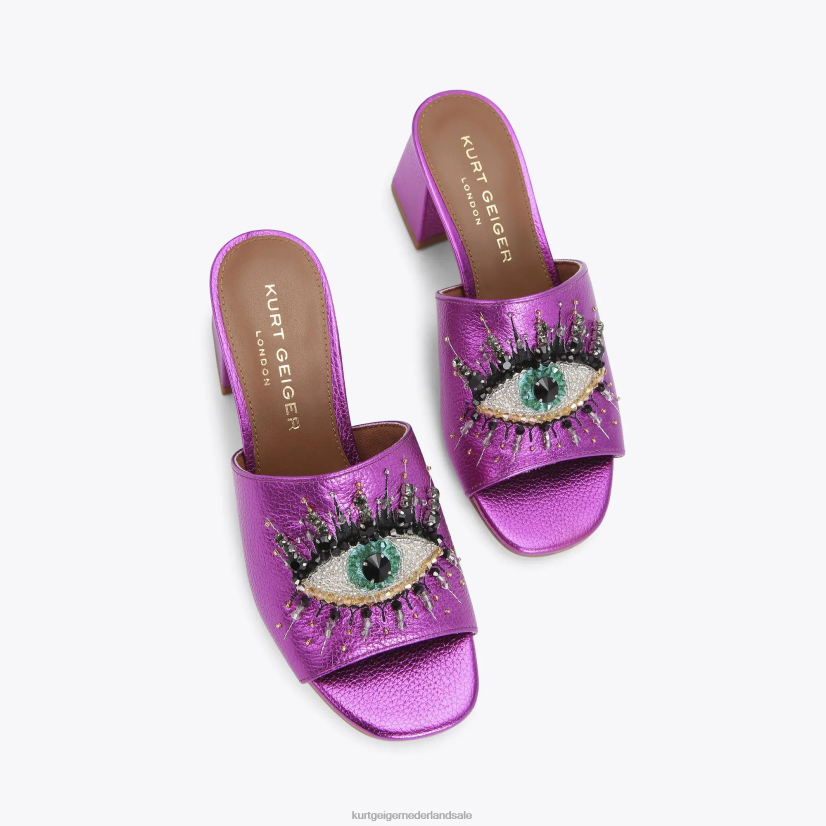 vrouwen Kurt Geiger N206R666 Londen olijfblok oog fushia | schoenen