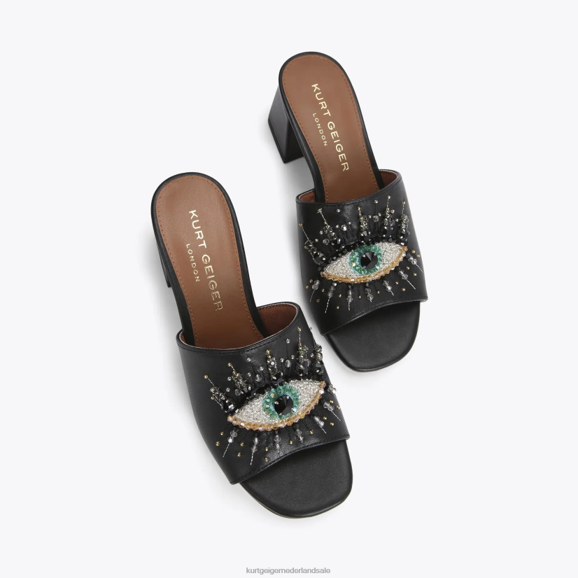 vrouwen Kurt Geiger N206R667 Londen olijfblok oog zwart | schoenen