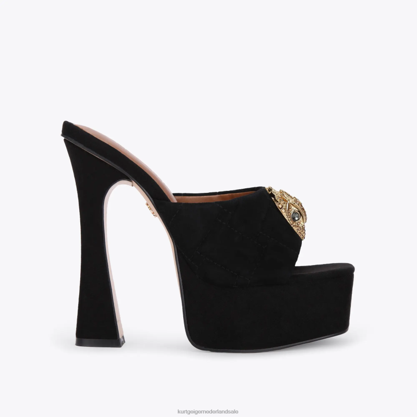 vrouwen Kurt Geiger N206R674 Londen kensington platformmuilezel zwart | schoenen