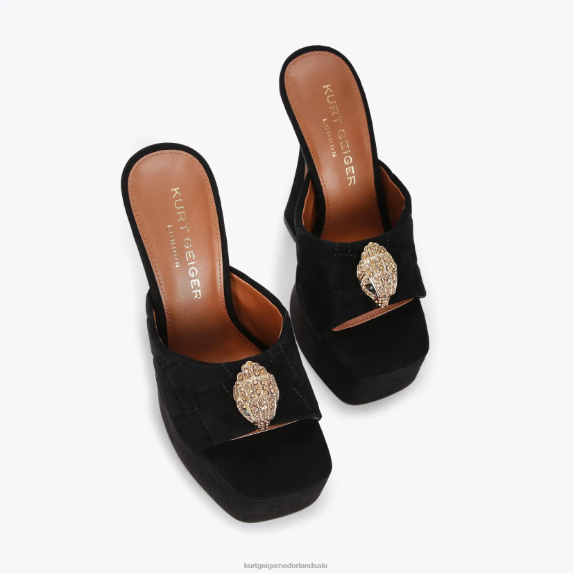 vrouwen Kurt Geiger N206R674 Londen kensington platformmuilezel zwart | schoenen
