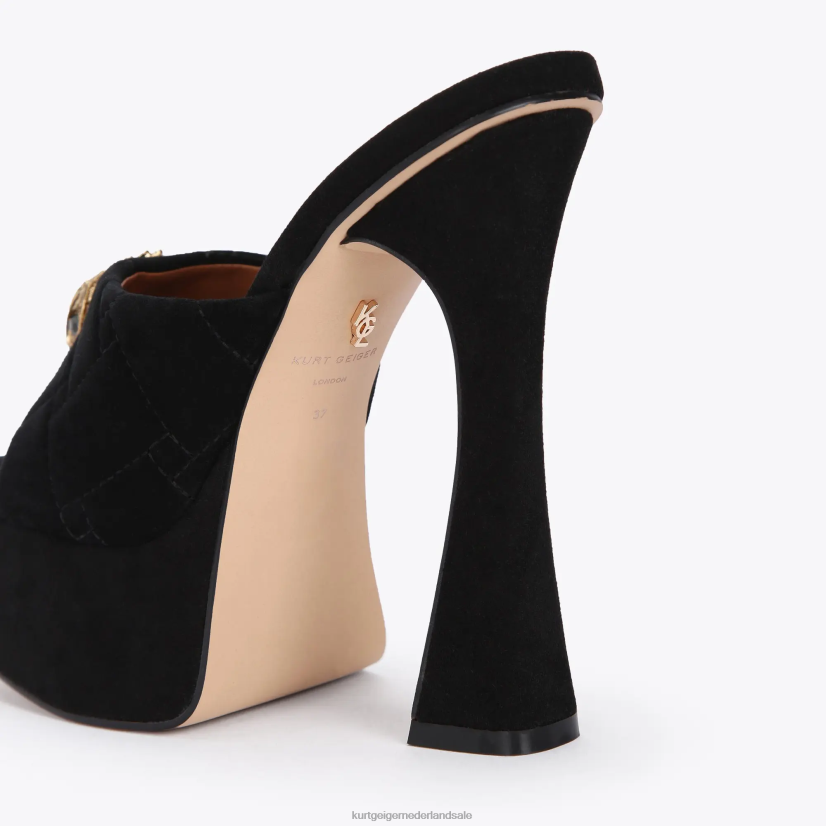 vrouwen Kurt Geiger N206R674 Londen kensington platformmuilezel zwart | schoenen