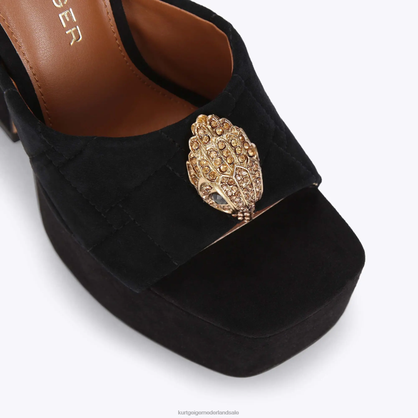 vrouwen Kurt Geiger N206R674 Londen kensington platformmuilezel zwart | schoenen