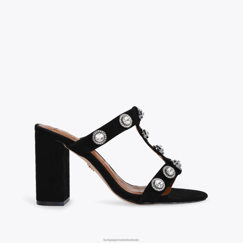 vrouwen Kurt Geiger N206R675 Londen Octavia blokmuilezel zwarte combinatie | schoenen