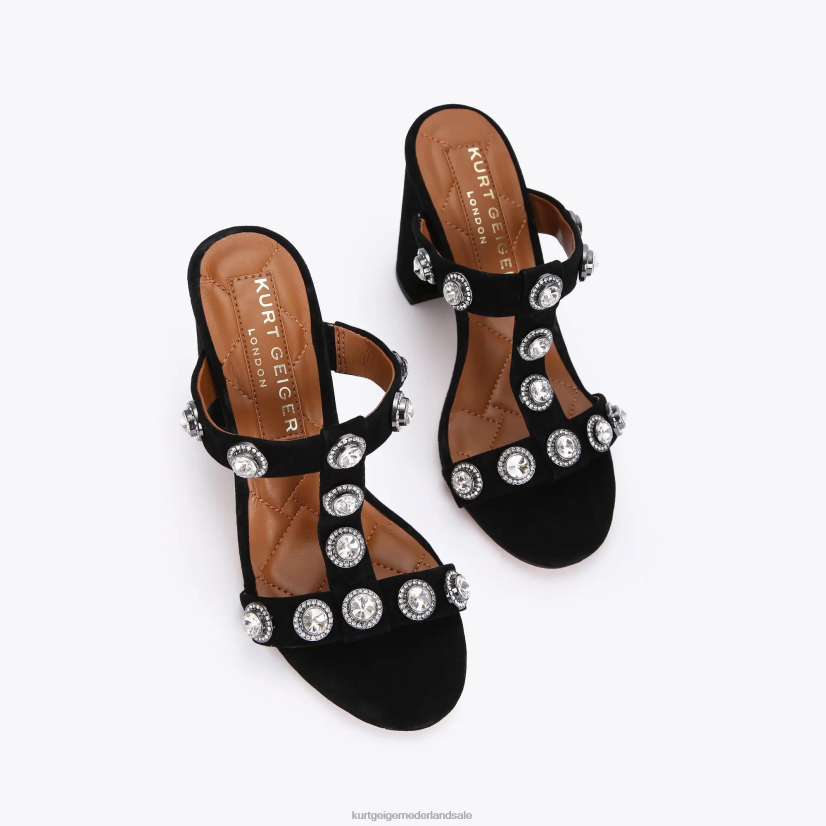 vrouwen Kurt Geiger N206R675 Londen Octavia blokmuilezel zwarte combinatie | schoenen